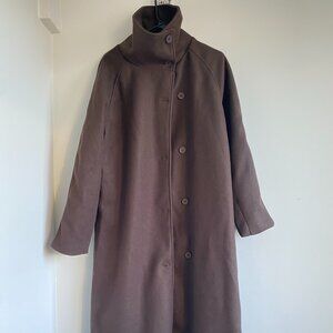 Brown High Neck Coat